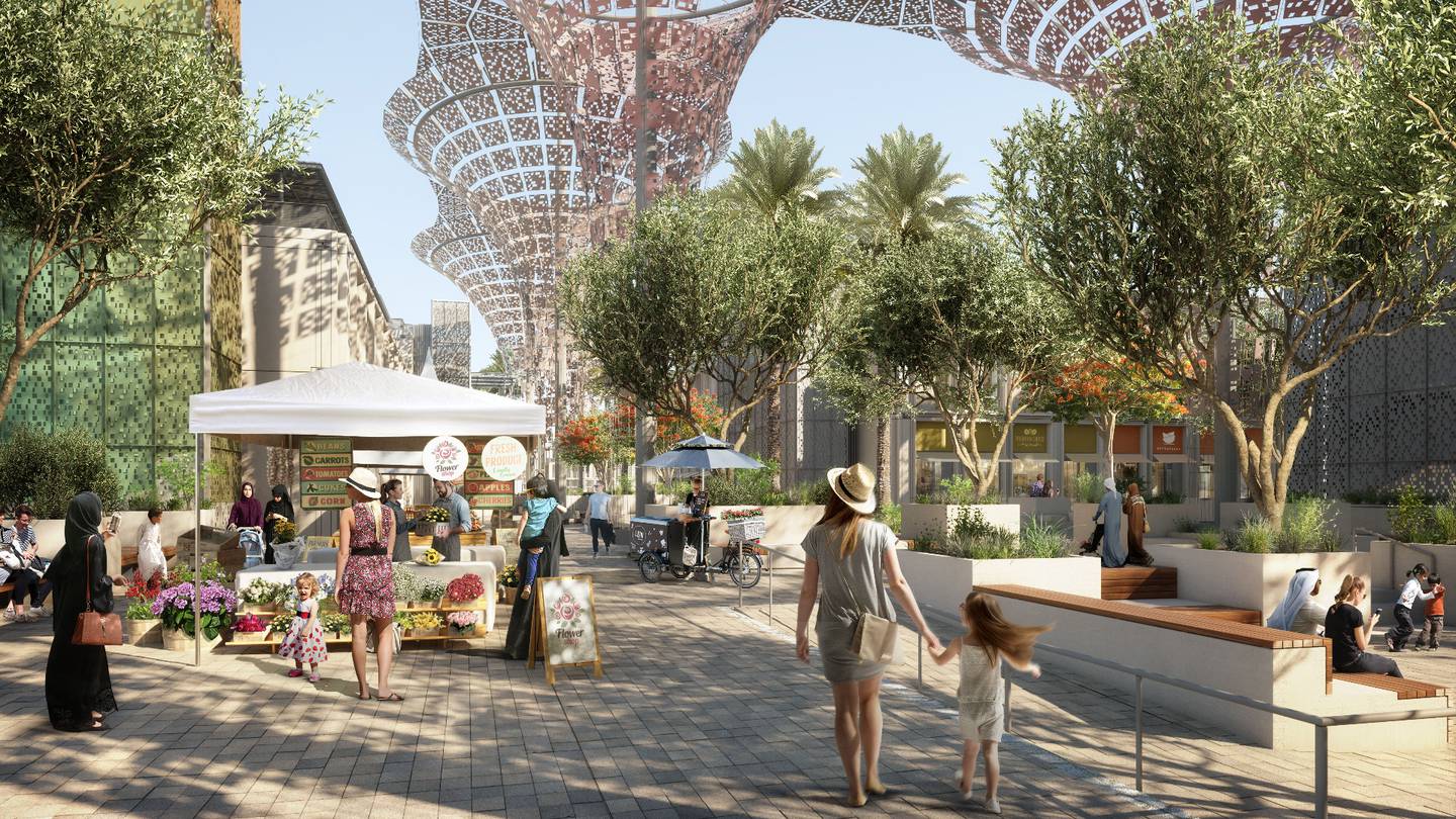 Artist's impression of a residential public space at District 2020. Photo: District 2020