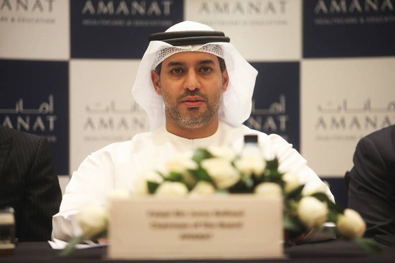 Faisal Belhoul, the chairman of Amanat, said the time is very opportune for the private sector to play a growing role in its contribution to healthcare and education sectors. Lee Hoagland / The National