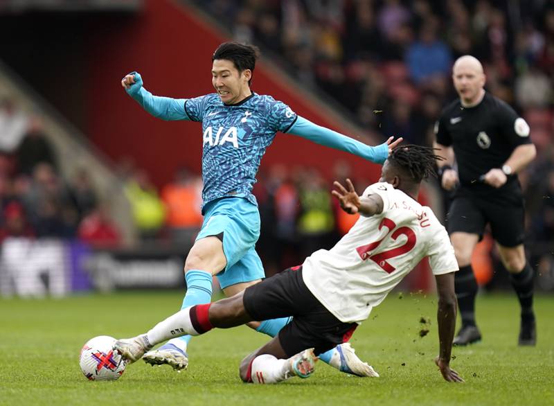 Son Heung-min - 6 Displayed good vision to find Porro for Tottenham’s opener. Frustrated by blocks from Southampton’s centre-backs in the second half. PA


