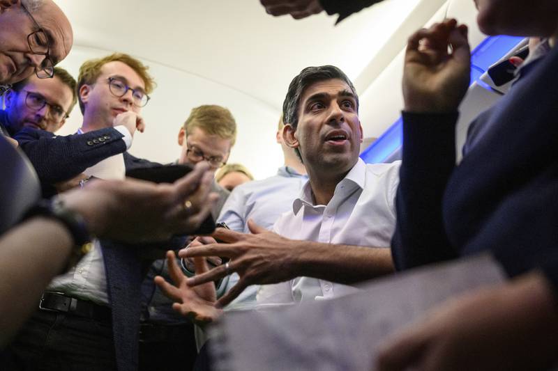Rishi Sunak has overseen only a slight recovery in Conservative polling numbers. AP
