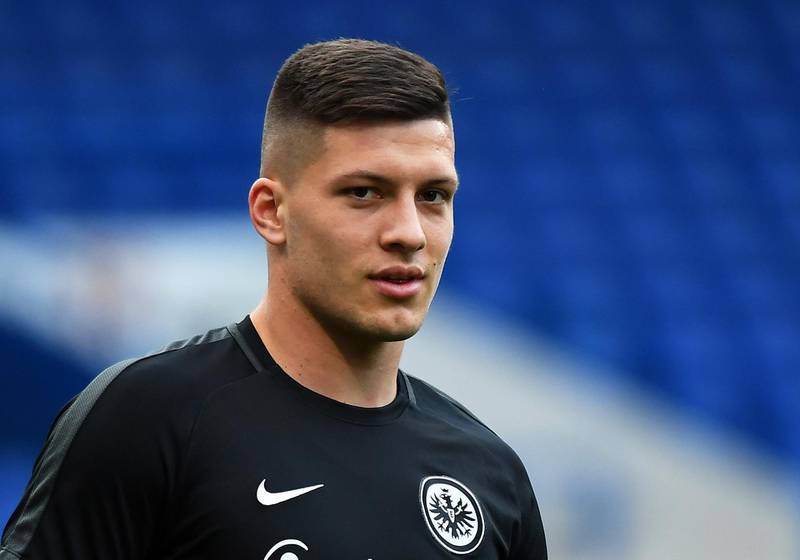 epa07624442 (FILE) - Eintracht Frankfurt's Luka Jovic attends his team's training session in London, Britain, 08 May 2019 (re-issued 04 June 2019). Serbian forward Luka Jovic joins Spanish La Liga side Real Madrid for a transfer fee of reported 70 million euro, the German Bundesliga soccer club Eintracht Frankfurt confirmed on 04 June 2019. Jovic signed a six-year contract with Real Madrid.  EPA/ANDY RAIN *** Local Caption *** 55177688