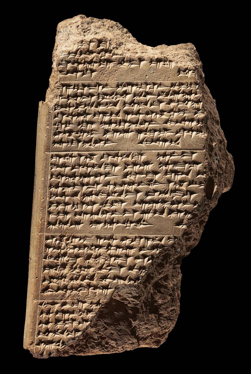 ‘The Epic of Gilgamesh’ Mesopotamian cuneiform tablet. Courtesy Berlin State Museums