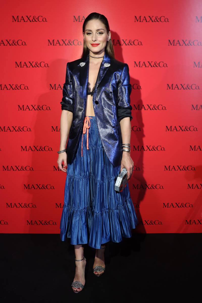 MILAN, ITALY - SEPTEMBER 18: Olivia Palermo is seen at MAX&Co. Fashion Week Party on September 18, 2019 in Milan, Italy. (Photo by Victor Boyko/Getty Images for MAX&CO.)