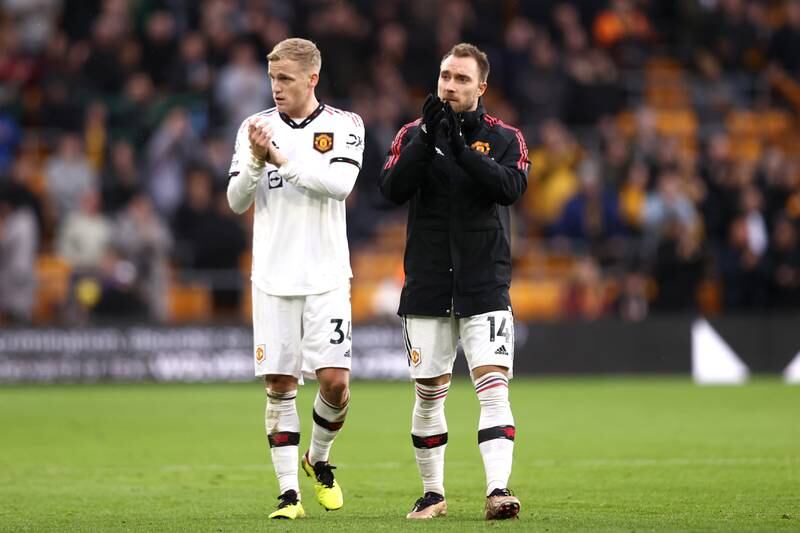 Donny van de Beek (On for Martial 81’) N/A. Van de Beek NA On for Martial after 80. Two notable contributions to an 89th minute attack but then a poor ball forward on in injury time left Rashford fuming. Getty