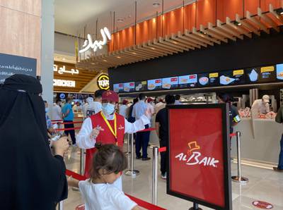AlBaik opened its first UAE branch at The Dubai Mall. Suhail Rather / The National