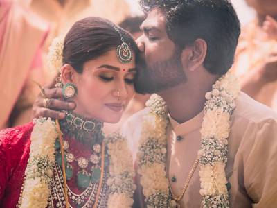 South Indian star Nayanthara married director Vignesh Shivan in a traditional South Indian ceremony in Mahabalipuram, a historical city in Tamil Nadu. All photos: Instagram / wikkiofficial, unless otherwise specified