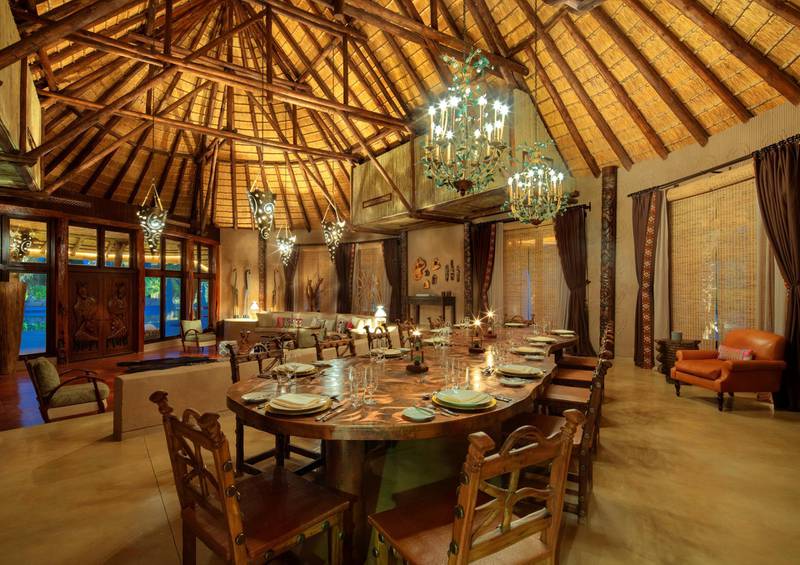 Accommodation at Nofa Resort Riyadh consists of private villas and bungalows, with interiors inspired by African designs. All images courtesy Gerry O'Leary / Radisson Hotels
