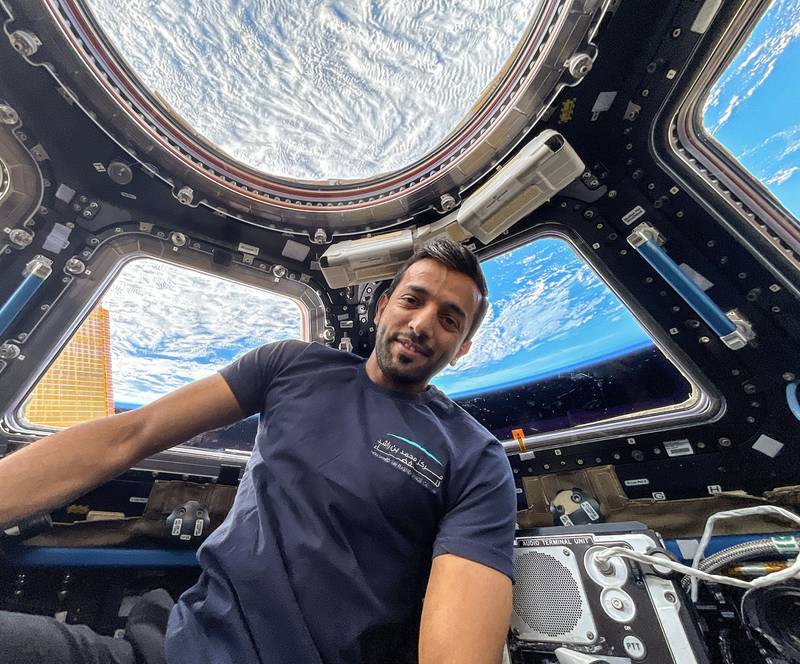 The UAE astronaut travelled to the space station on a SpaceX Falcon 9 rocket. Photo: Sultan Al Neyadi Twitter 