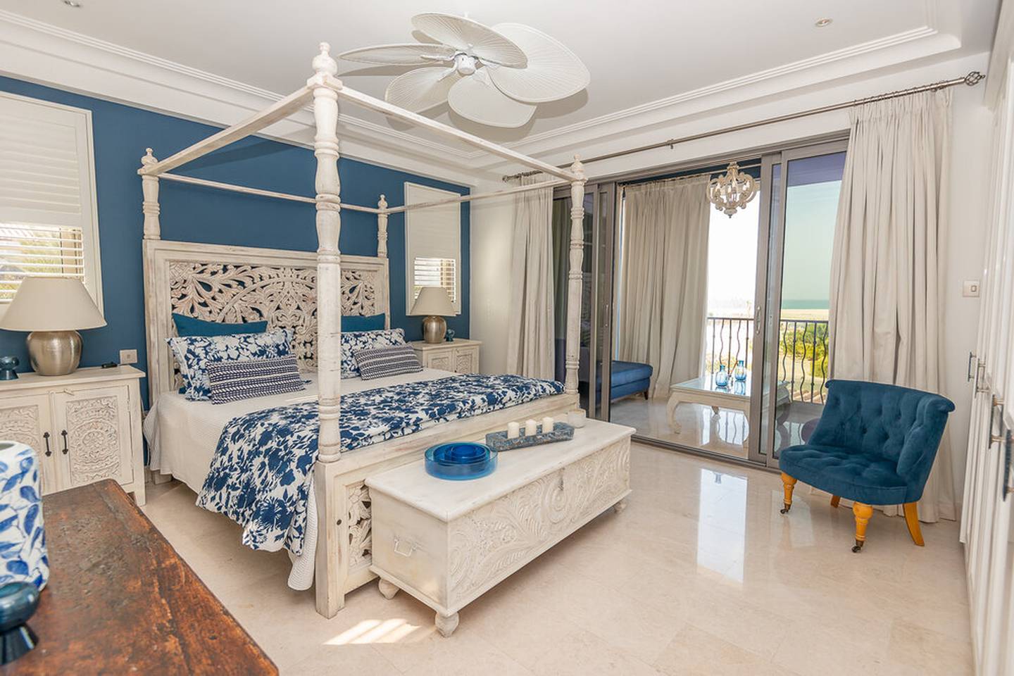 Mediterranean-inspired interiors await at Villa Lazuli on Saadiyat Island. Photo: Airbnb / www.villalazuli.com