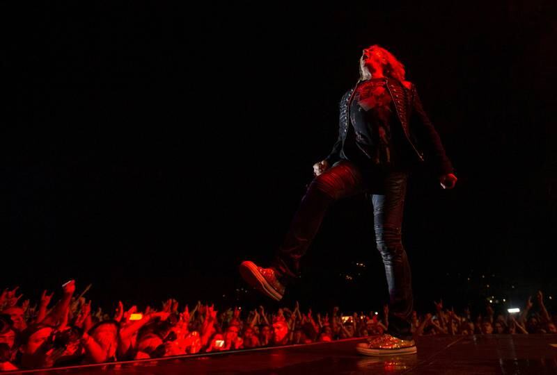 Joe Elliott on stage during 2019's Rock Fest in Barcelona, Spain. EPA