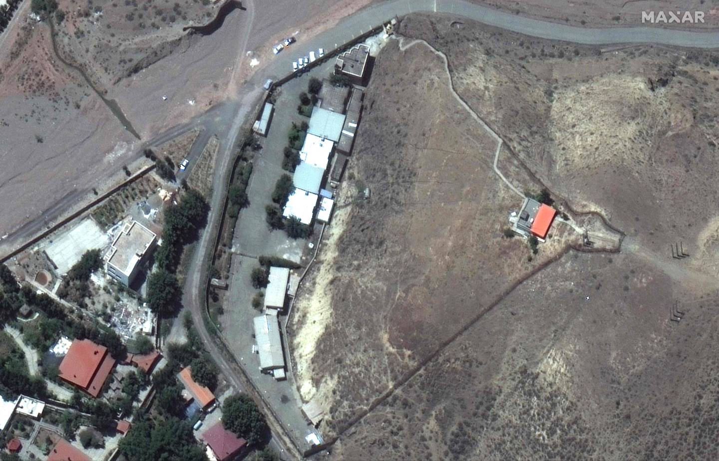 A satellite image of the Iran's alleged Sanjarian nuclear facility, east of Tehran. AFP