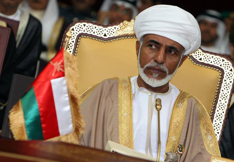 Omani leader Sultan Qaboos bin Said attends the opening of the Gulf Cooperation Council  summit in 2007. AFP