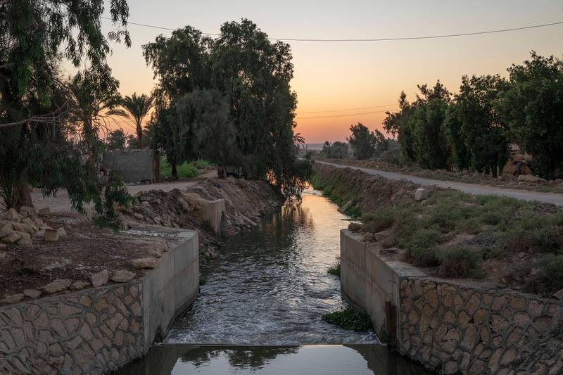 A source of water branching out of the Yusuf Canal, which flows from the Nile through Fayoum. AP