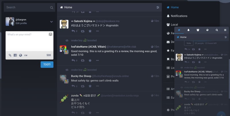 Mastodon has no fees or advertisements, publishes only what a user chooses and the only feeds that show up are what a user decides on. Photo: Mastodon