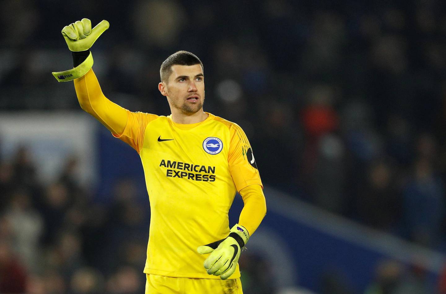 Soccer Football - Premier League - Brighton & Hove Albion v Arsenal - The American Express Community Stadium, Brighton, Britain - December 26, 2018  Brighton's Mathew Ryan celebrates at the end of the match   Action Images via Reuters/John Sibley  EDITORIAL USE ONLY. No use with unauthorized audio, video, data, fixture lists, club/league logos or "live" services. Online in-match use limited to 75 images, no video emulation. No use in betting, games or single club/league/player publications.  Please contact your account representative for further details.