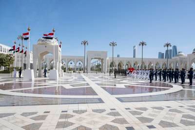 The parade ground in front of the presidential palace.