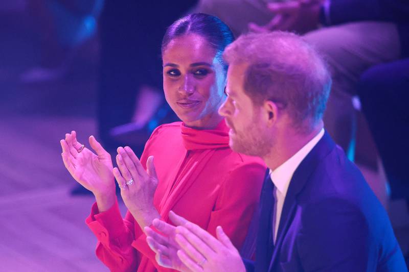 Prince Harry and Meghan at the One Young World summit. Reuters