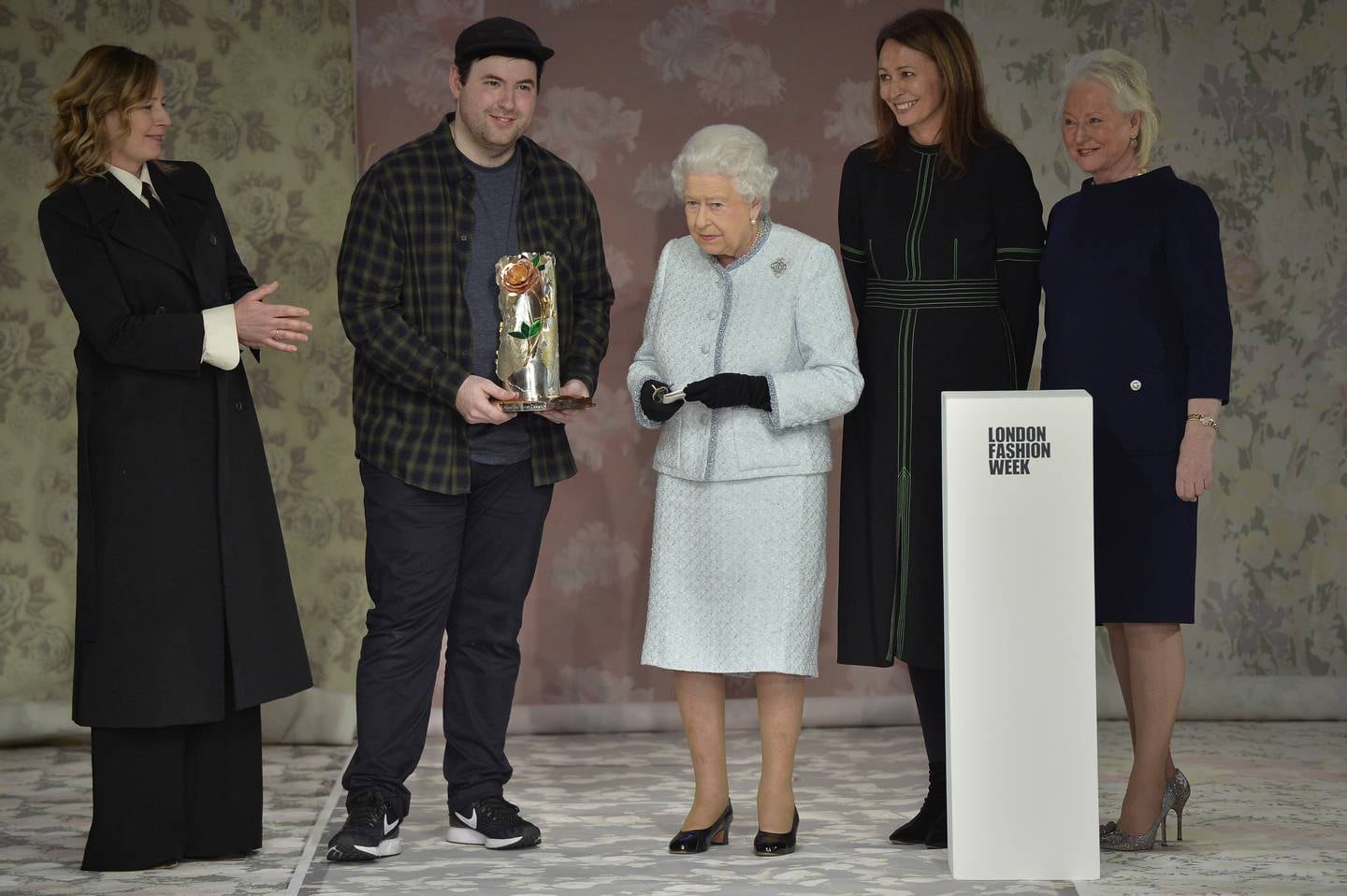 Richard Quinn was awarded the inaugural Queen Elizabeth II Award by British Design.  Photo: Richard Quinn