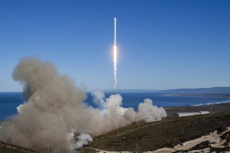 A SpaceX rocket lifts off. SpaceX/AFP