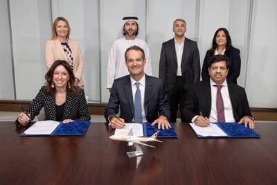 Etihad Cargo, Abu Dhabi Airports and Abu Dhabi Food Hub signed an agreement to develop new food corridors. Photo: Etihad Cargo
