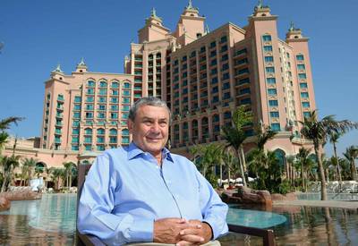 DUBAI . NOV.18th 2008. Sol Kerzner relaxes by the swimming pool at the Atlantis hotel in Dubai. Words: Philippa Kennedy. Stephen Lock  / The National . FOR ARTS & LIFE. *** Local Caption ***  SL-kerzner-001.jpgSL-kerzner-001.jpg