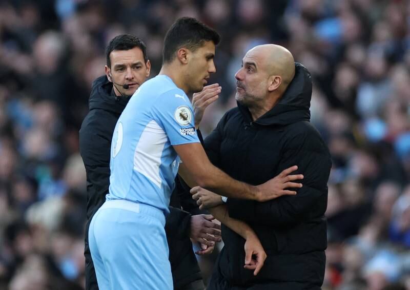 Rodri - 7: Arguably slow to react when Sancho was able to ghost inside and level for United, but let’s give benefit of doubt to quality of United winger. Looked a level above United’s central midfielders throughout. Reuters