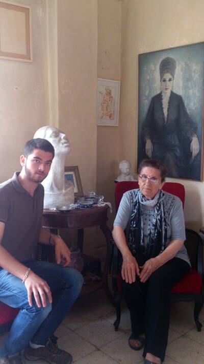 Ahmad Kasha’s first visit to Leila Nseir’s studio in Latakia in 2015. Photo: Ahmad Kasha