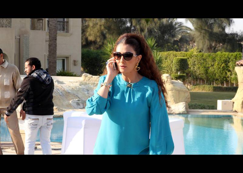 Ghada Abdel Razek in stills from her new political drama Al Sayida Al Oula (july 2014) A&L, story by Saeed Saeed.CREDIT: Courtesy Abu Dhabi Media