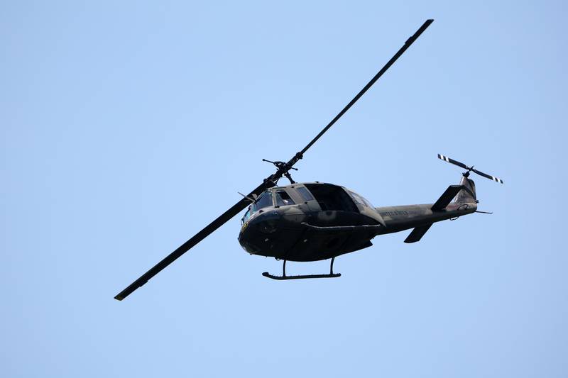 A Bell UH-1 helicopter similar to the one that crashed onto a highway in the US state of West Virginia on Wednesday. AFP