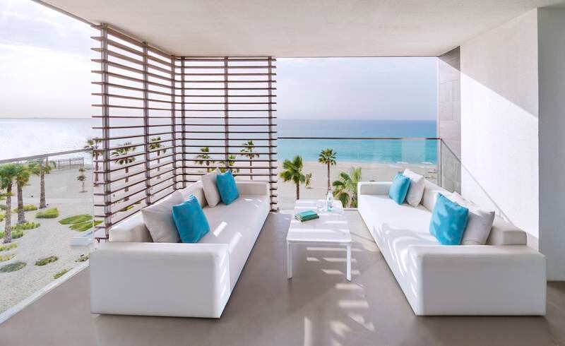 The balcony of the Ocean Luux Suite. Photo: Nikki Beach Resort & Spa