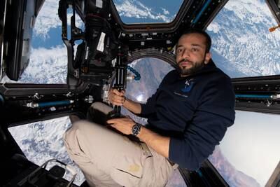 Dr Al Neyadi in front of the ISS cupola on March 14. Photo: Nasa 
