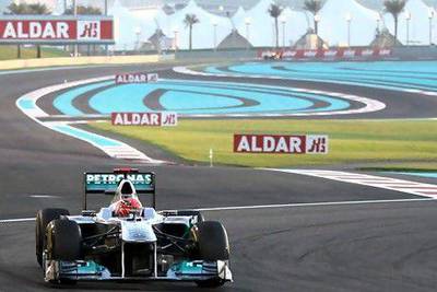 Shares of Aldar, the developer behind the Yas Marina Formula One Circuit, have risen 47.8 per cent so far this year. Karim Sahib / AFP