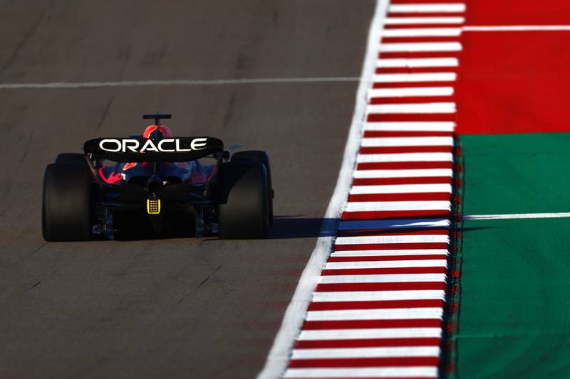 Max Verstappen during practice ahead of the F1 Grand Prix of USA at Circuit of The Americas. Getty