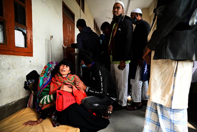 A relative of a ferry fire victim mourns at a government hospital in Barishal, Bangladesh. AP Photo