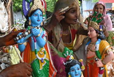 Janmashtami is observed on the eighth day of Krishna Paksha or the waning moon, according to the Hindu calendar, so the date changes every year. AFP