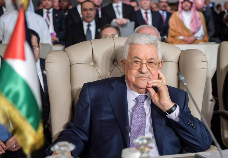 Palestinian president Mahmoud Abbas attends the opening of the 30th Arab Summit in Tunis, Tunisia.  AP