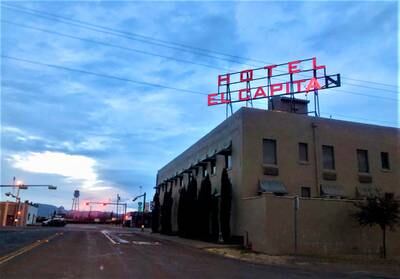 Travellers visiting the Guadalupe Mountain National Park often stop in Van Horn, Texas for a respite at the historic El Capitan Hotel. Holly Aguirre / The National