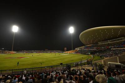 ABU DHABI, UNITED ARAB EMIRATES - SEPTEMBER 27:  A general view of action during the third T20 International match between Pakistan and West Indies at Zayed Cricket Stadium on September 27, 2016 in Abu Dhabi, United Arab Emirates.  (Photo by Tom Dulat/Getty Images)