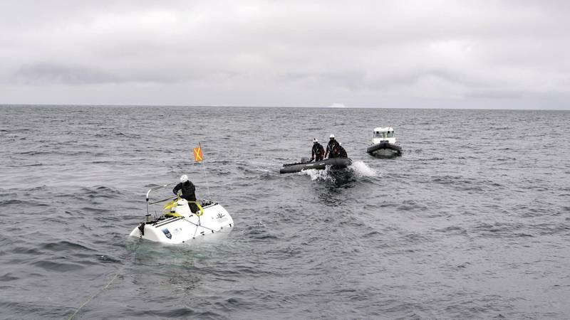 The team works in the Southern Ocean.  Courtesy: The Five Deeps Expedition