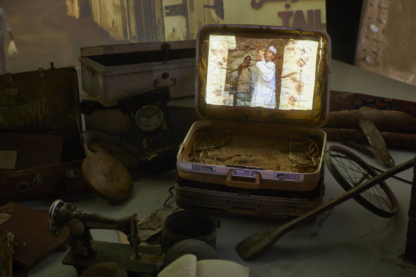 Hassan Meer's 'Reflection from Memories' comprises old personal objects. Photo: David Levene