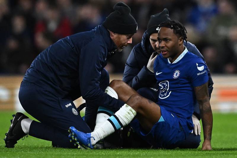 Raheem Sterling - 5: Was forced off after picking up an injury two minutes into proceedings against his former club. AFP
