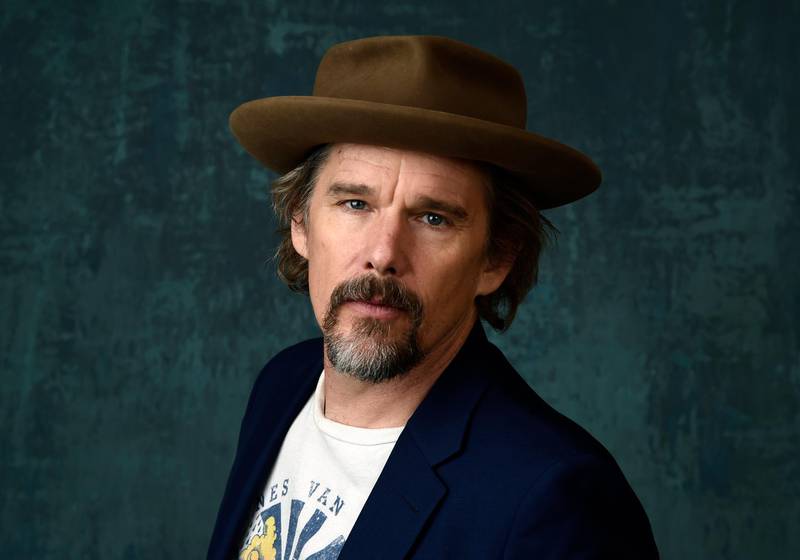 FILE - Ethan Hawke poses for a portrait during the 2020 Winter Television Critics Association Press Tour in Pasadena, Calif., on Jan. 13, 2020. In an audiobook commissioned by the 92nd Street Y in Manhattan and airing online Oct. 19-29 Hawke inhabits the aging Rev. John Ames of Marilynne Robinson's acclaimed novel â€œGilead.â€ (AP Photo/Chris Pizzello, File)