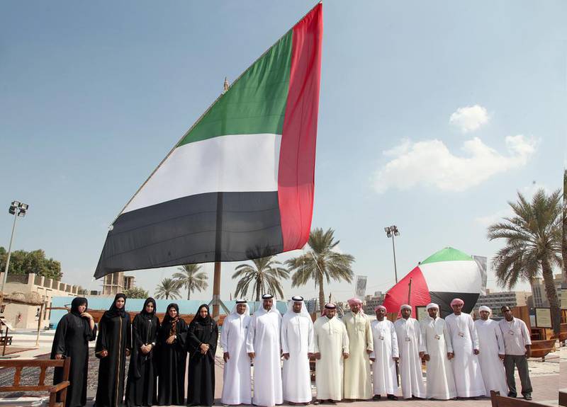 The Dubai Culture & Arts Authority (Dubai Culture), the Emirate’s dedicated Authority for culture, arts, and heritage, marks the inaugural ‘Flag Day,’ by raising the UAE flag across heritage sites throughout the UAE, as well as the eight branches of the Dubai Public Library. Courtesy Dubai Culture & Arts Authority 
