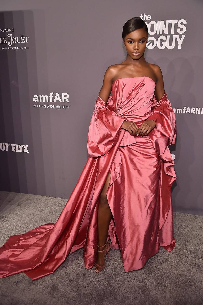 NEW YORK, NY - FEBRUARY 06:  Leomie Anderson attends the amfAR New York Gala 2019 at Cipriani Wall Street on February 6, 2019 in New York City.  (Photo by Theo Wargo/Getty Images)