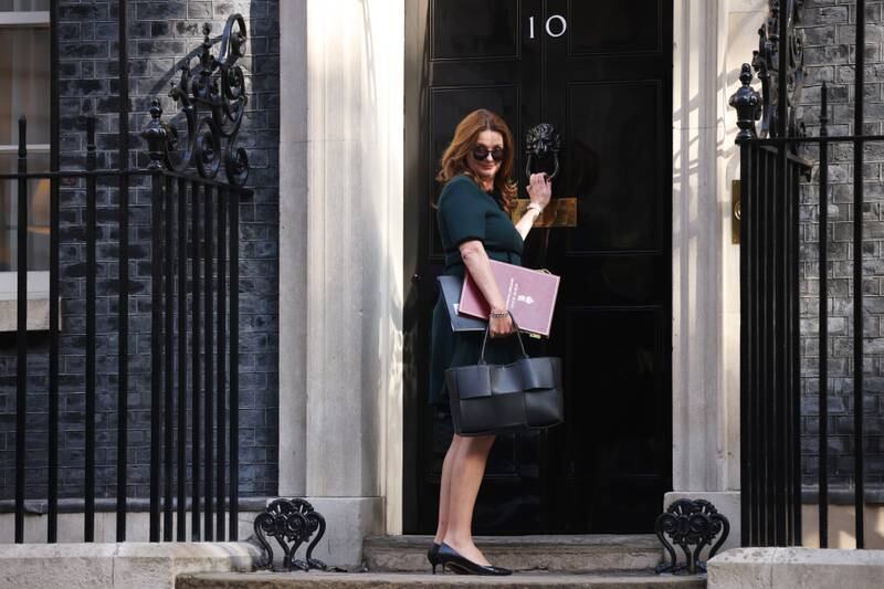 Education Secretary Gillian Keegan arrives for a cabinet meeting at Downing Street. Getty 
