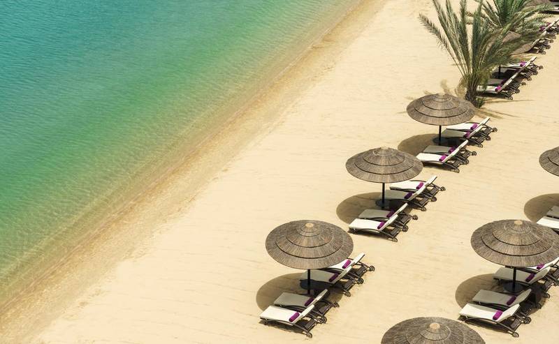 The beach at Le Meridien Beach Club. Courtesy Le Meridien Abu Dhabi
