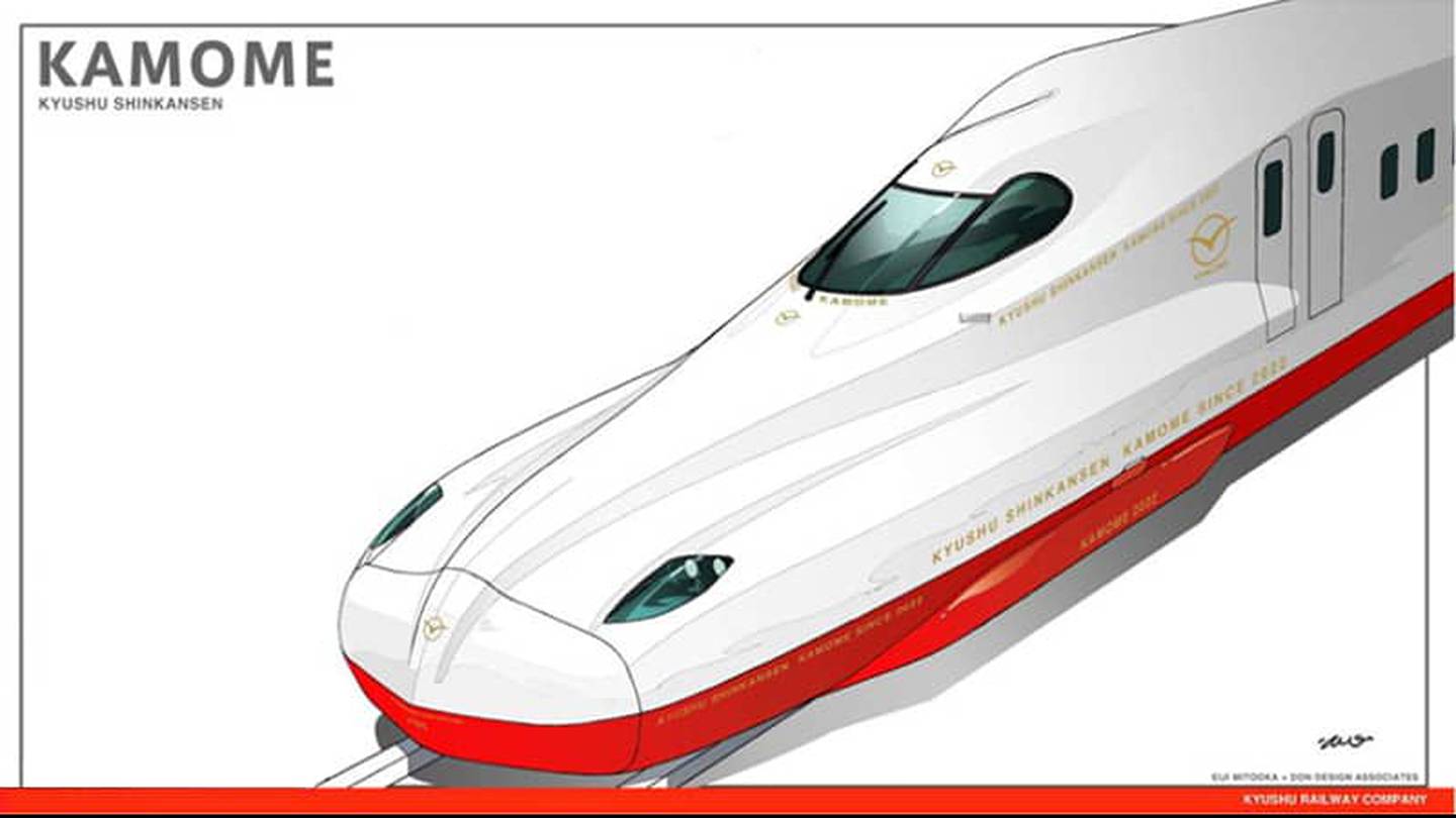 An artist's impression of the new Kamome Shinkansen train. Photo: Kyushu Railway Company