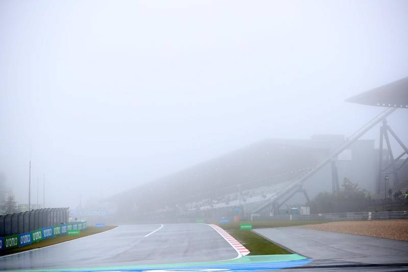 Fog enveloped the Nurburgring on Friday. Getty