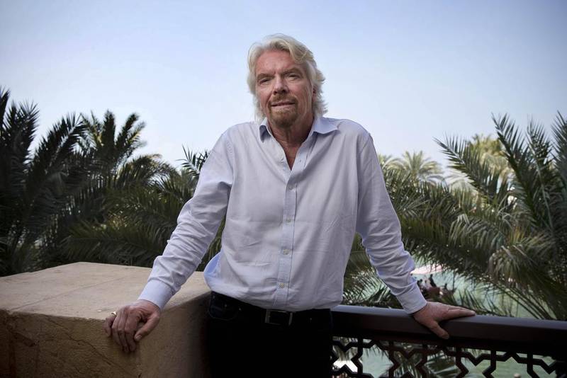 Sir Richard Branson, photographed in Dubai this week, is now tackling global problems with the same energy he used to build a global brand. Antonie Robertson / The National