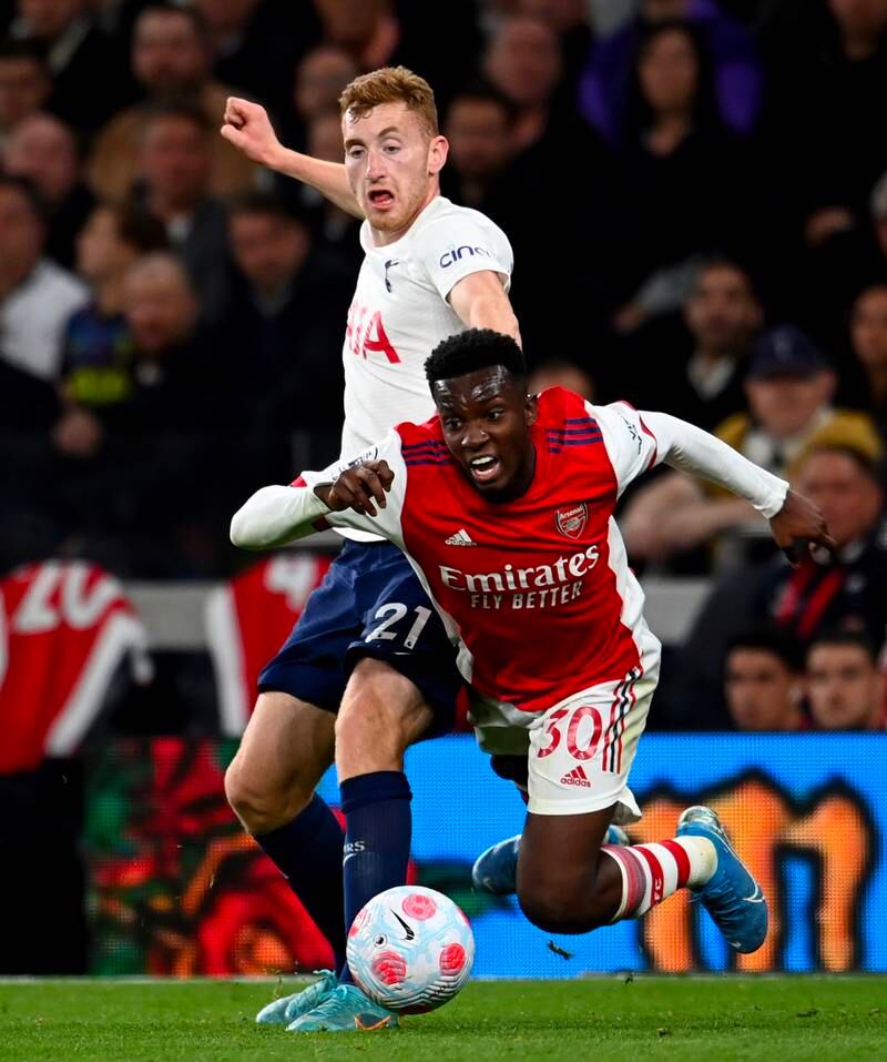 Eddie Nketiah - 5: Lost Kane ahead of Spurs’ attacker’s second goal with Arsenal a defender down due to Holding’s stupidity. Saw curling shot palmed over bar by Lloris just before half-time. EPA